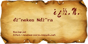 Énekes Nóra névjegykártya